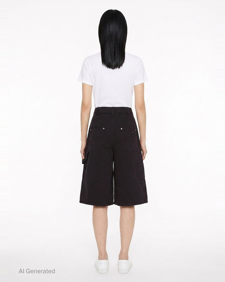 Mid-Rise Midi Zip Skort | Alexander Wang | Club21 - back