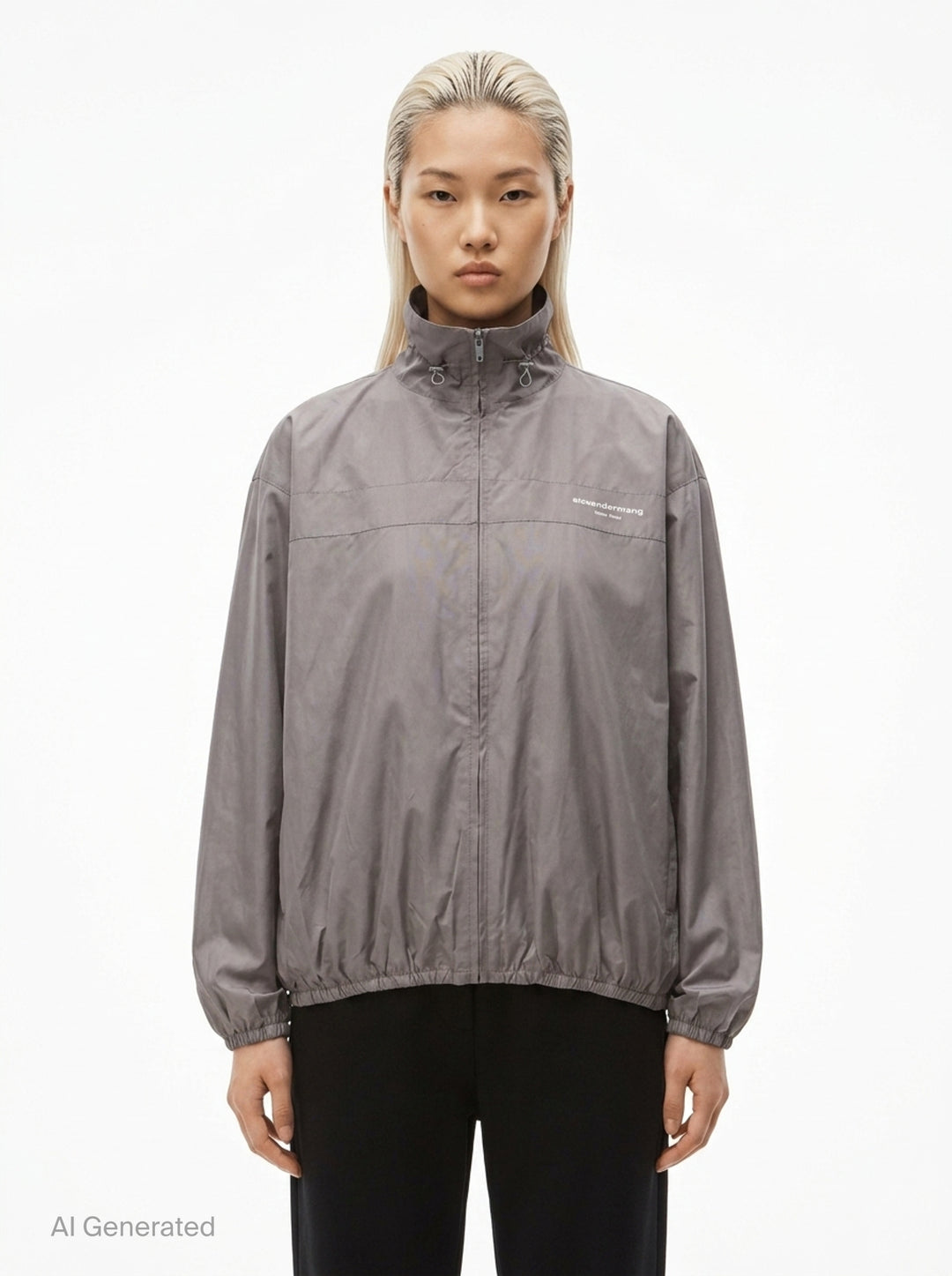 Oversized Gathered Track Jacket | Alexander Wang | Club21 - front