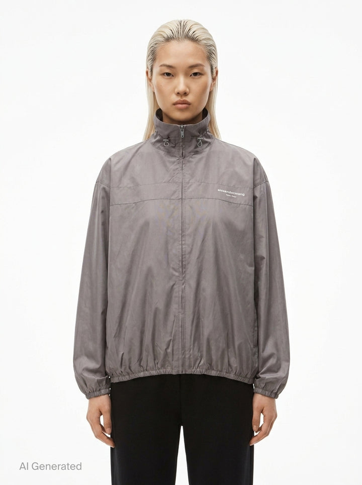 Oversized Gathered Track Jacket | Alexander Wang | Club21 - front