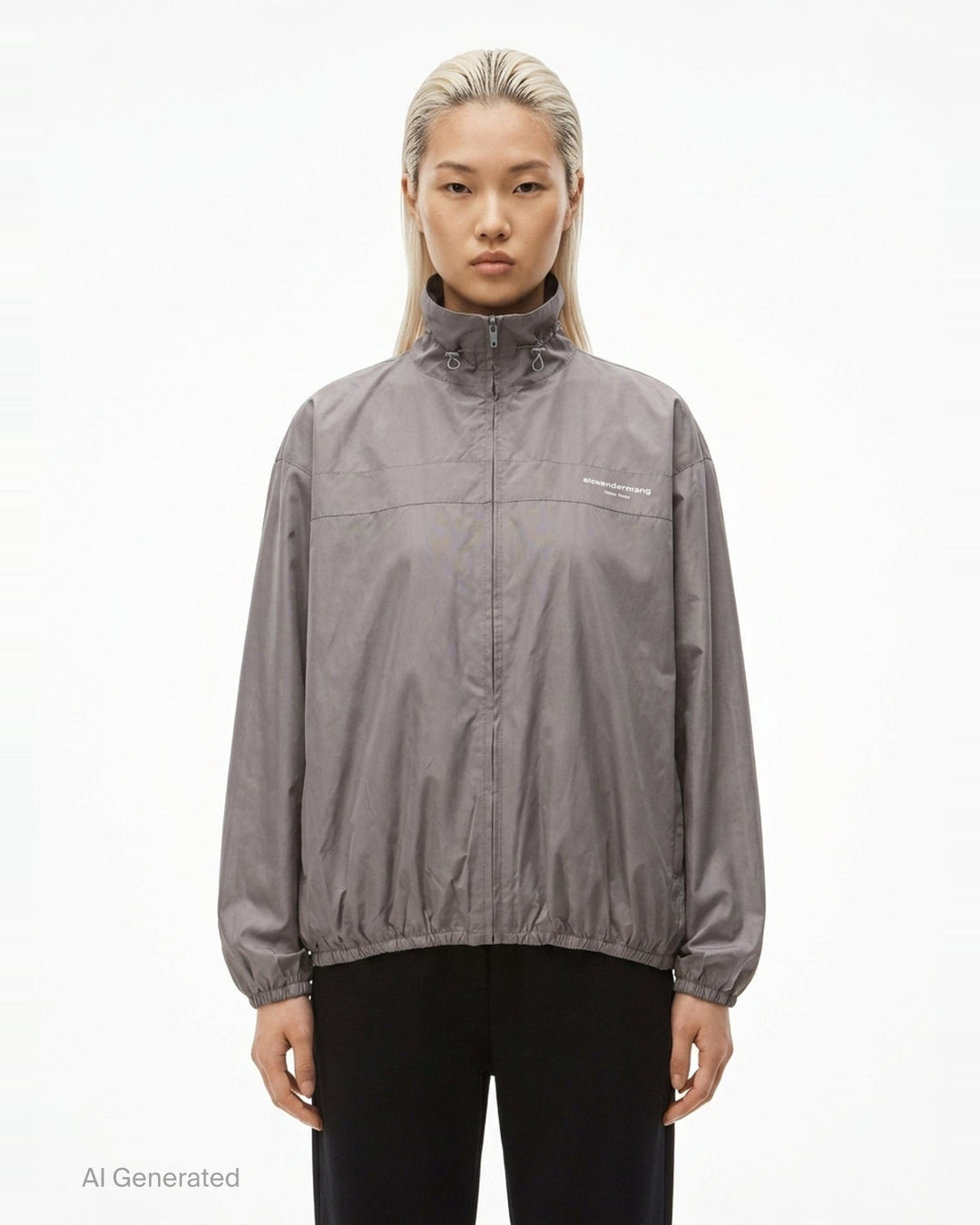Oversized Gathered Track Jacket | Alexander Wang | Club21 - front