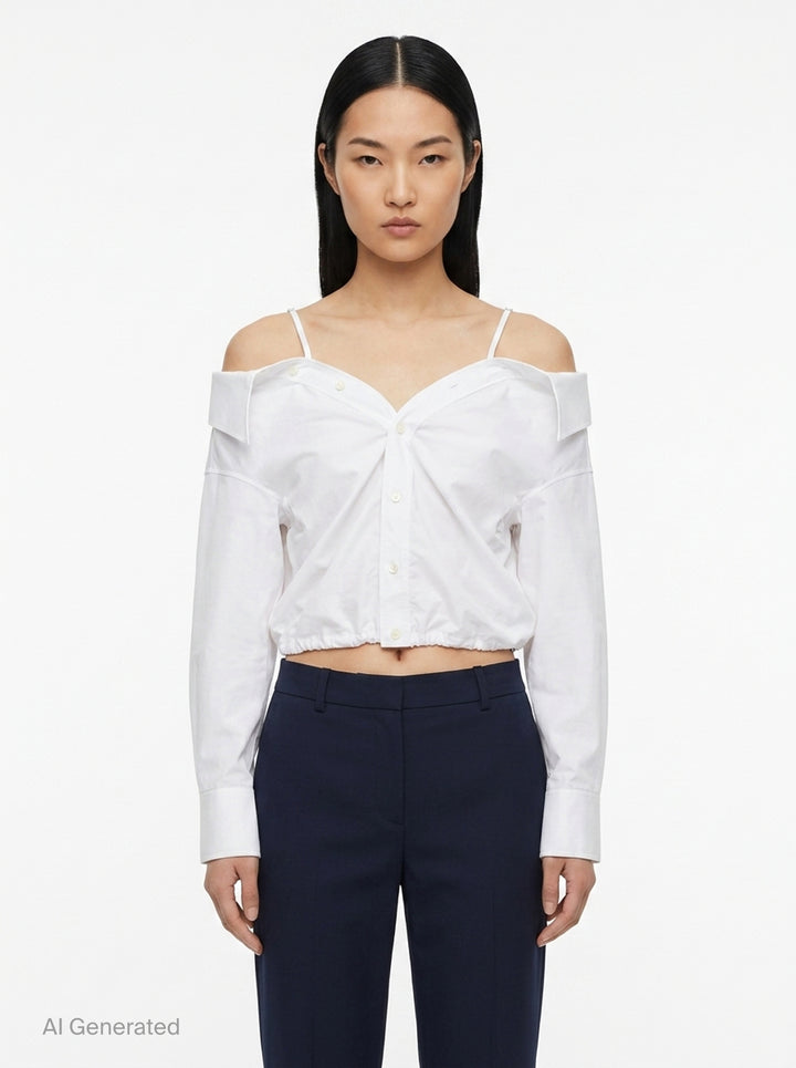 Pre-Styled Off Shoulder Blouse | Alexander Wang | Club21 - front