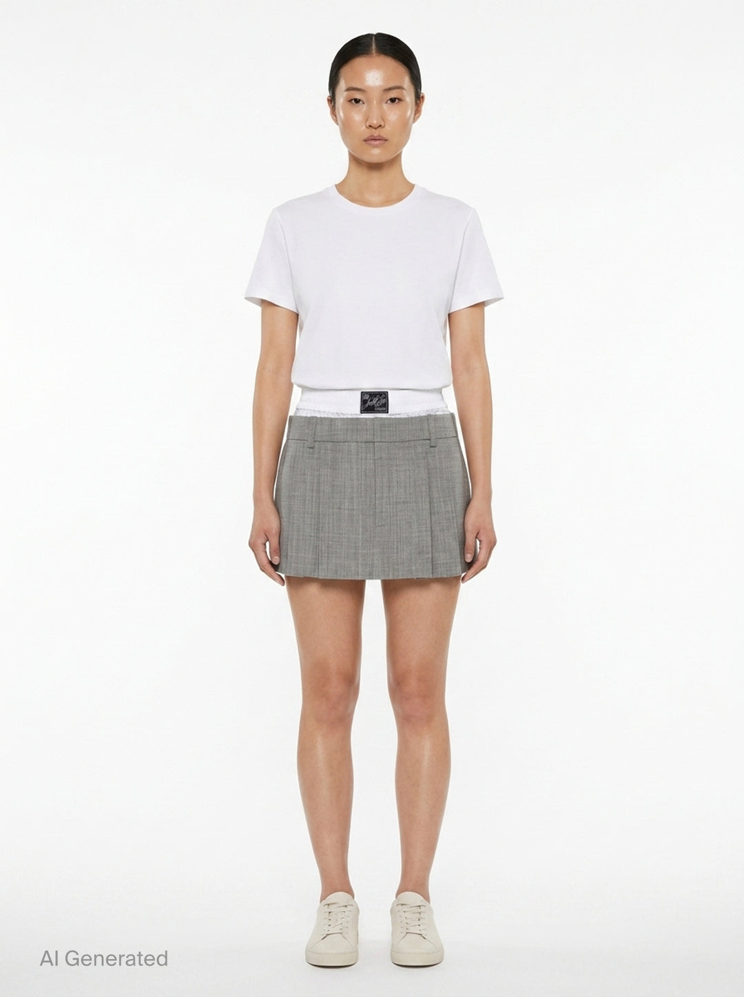 Pre-Styled Pleated Skort | Alexander Wang | Club21 - front