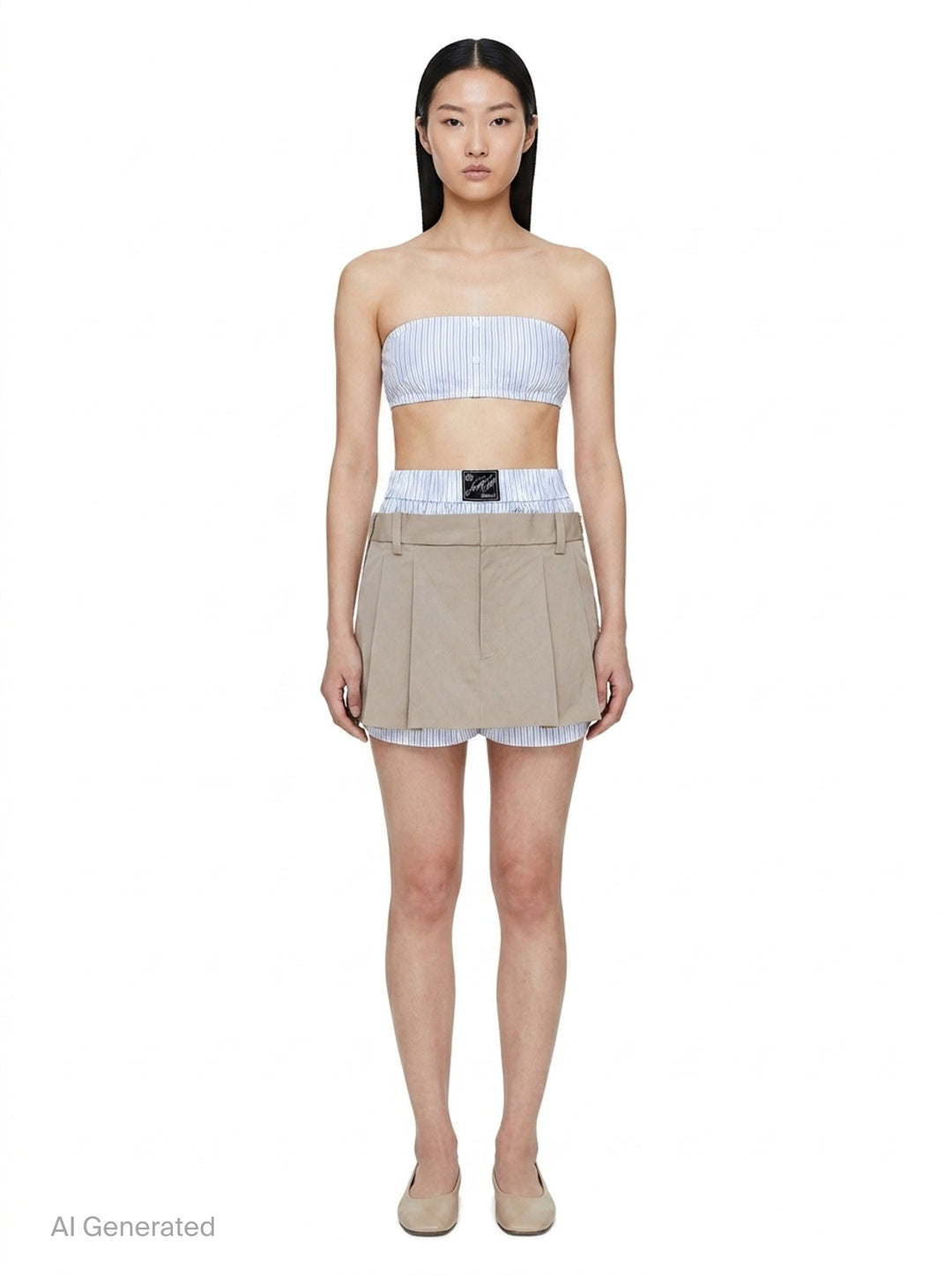 Pre-Styled Pleated Skort | Alexander Wang | Club21 - front
