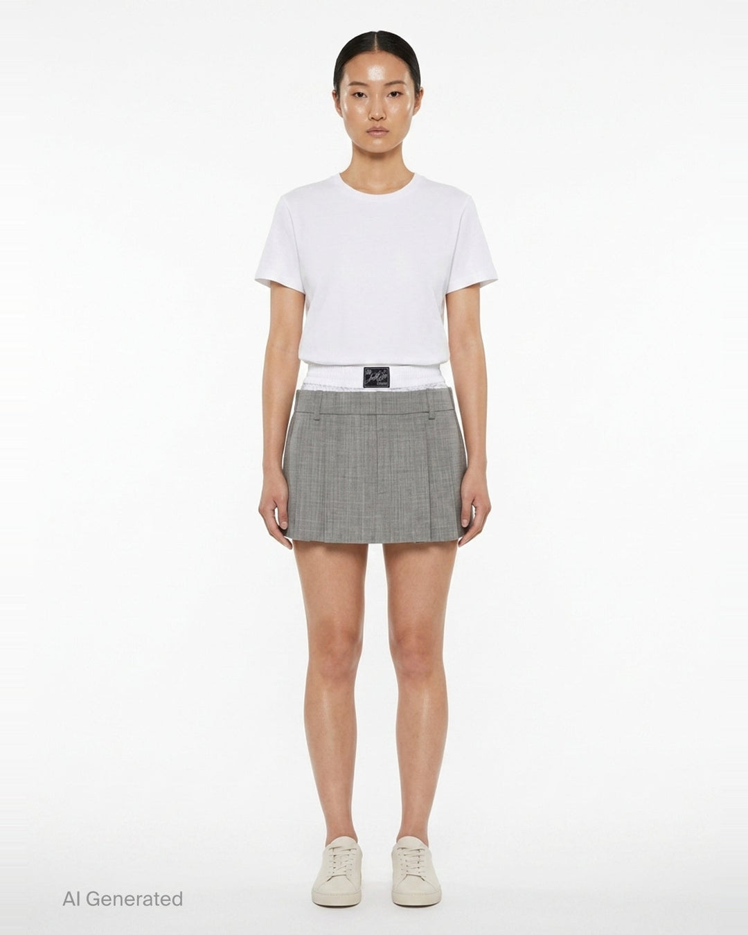 Pre-Styled Pleated Skort | Alexander Wang | Club21 - front