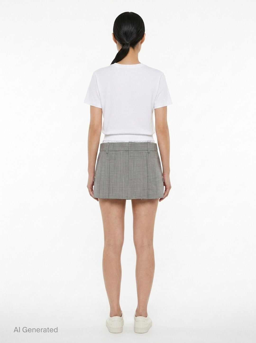 Pre-Styled Pleated Skort | Alexander Wang | Club21 - back