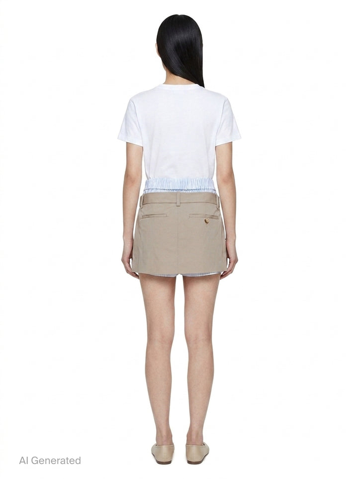 Pre-Styled Pleated Skort | Alexander Wang | Club21 - back