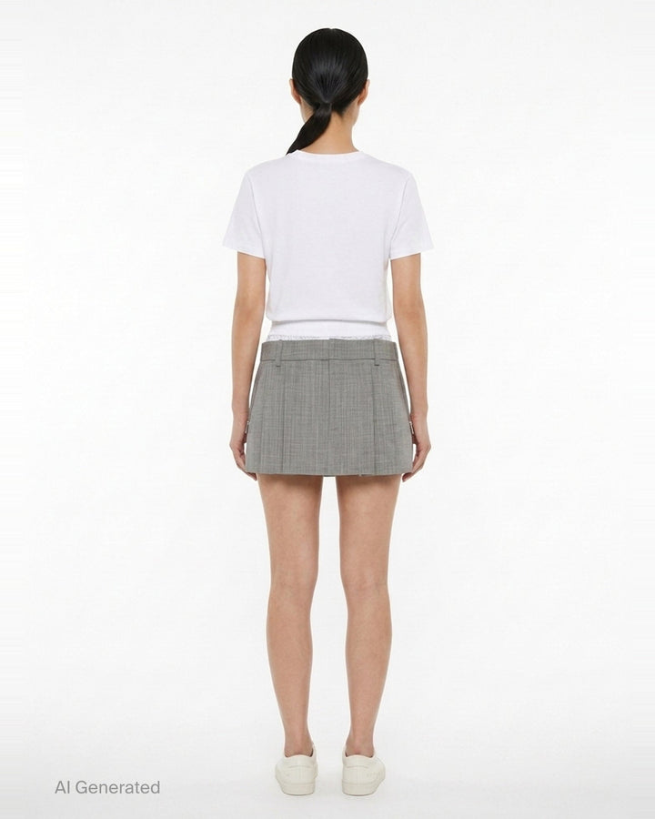 Pre-Styled Pleated Skort | Alexander Wang | Club21 - back