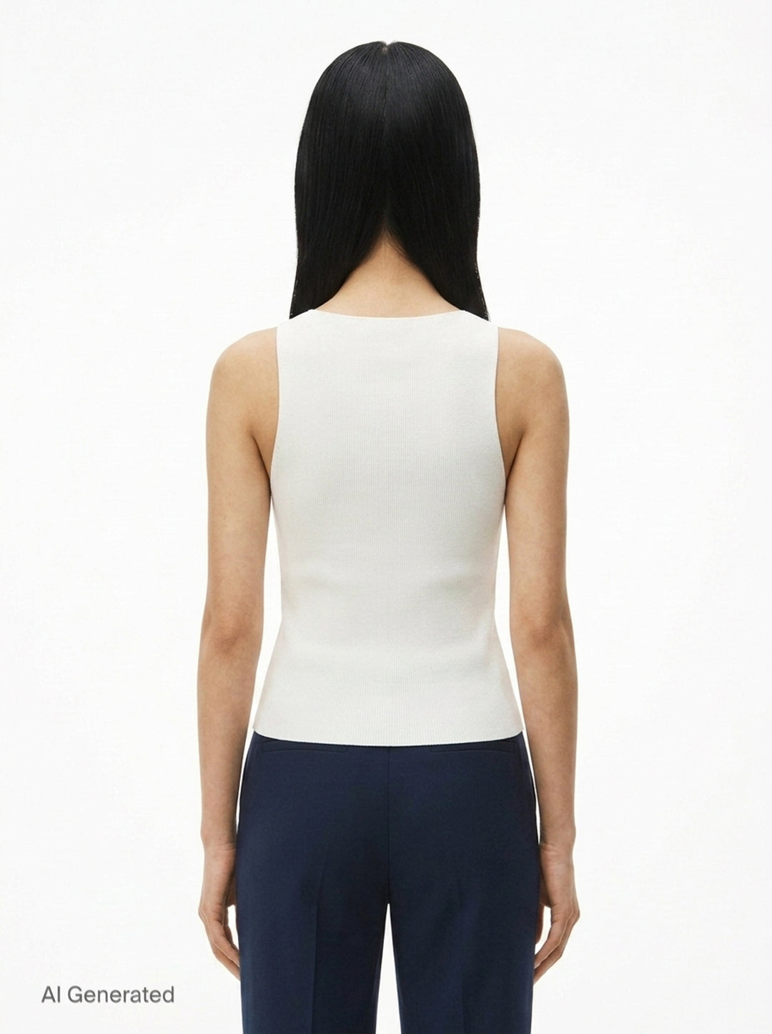 Racer Tank With Jacquard Logo | Alexander Wang | Club21 - back
