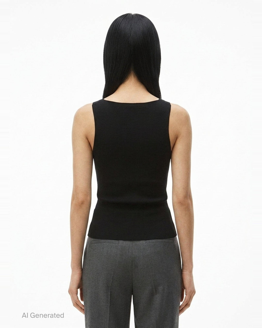 Racer Tank With Jacquard Logo | Alexander Wang | Club21 - back