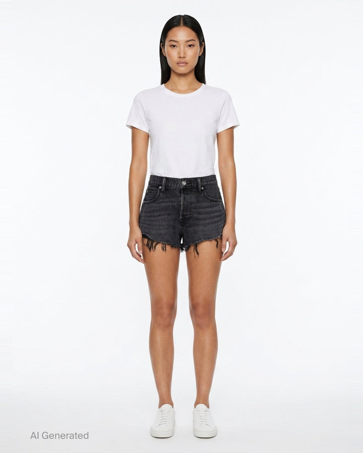 Relaxed Crystal Hotfix Shorts | Alexander Wang | Club21 - front