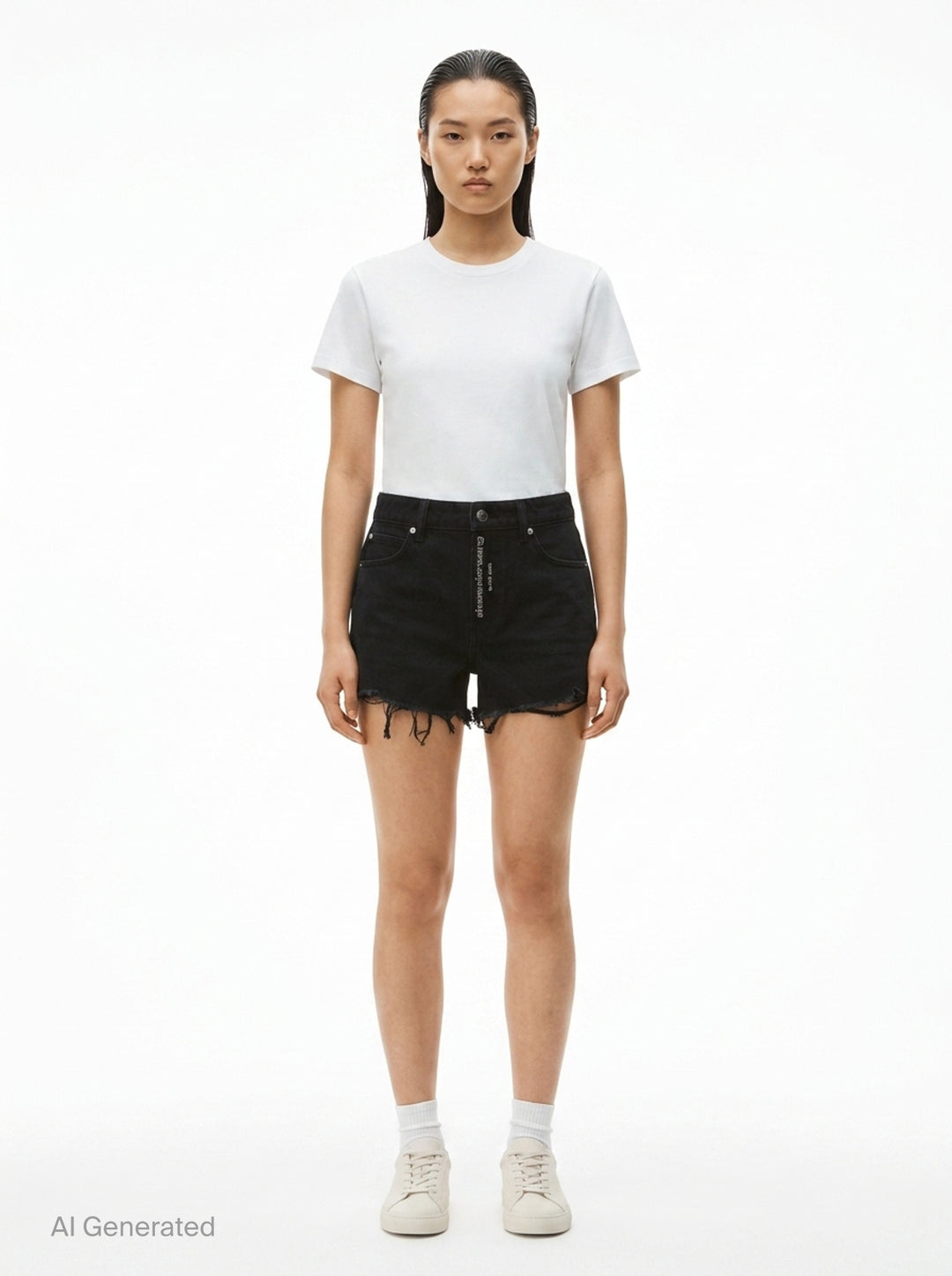 Relaxed Hotfix Logo Shorts | Alexander Wang | Club21 - front