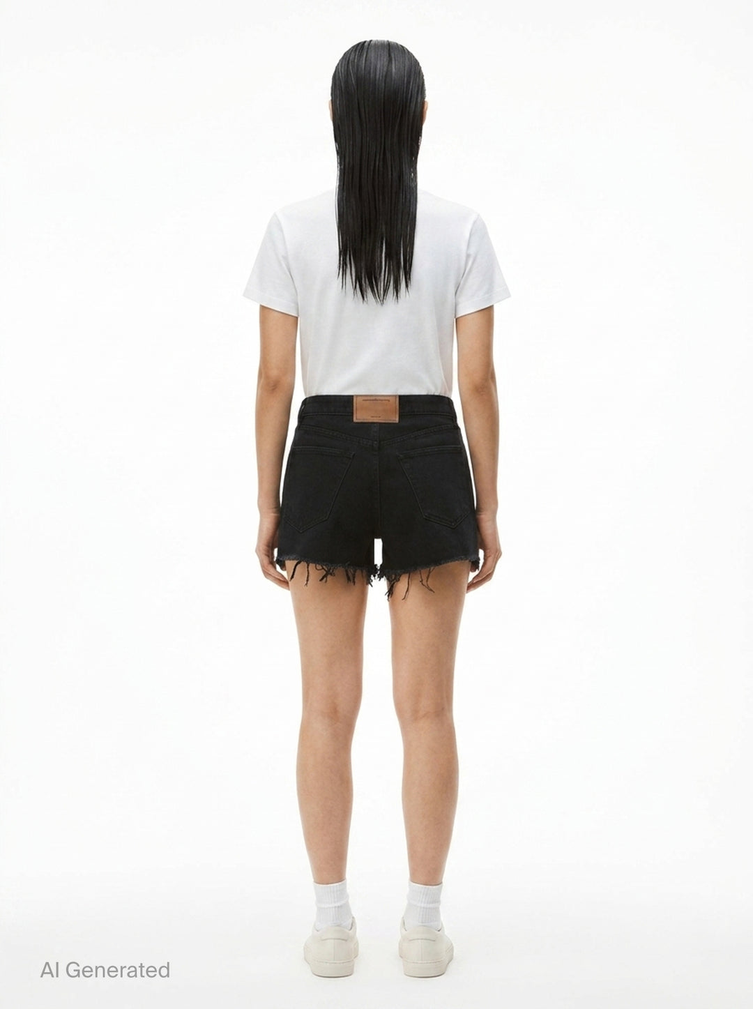 Relaxed Hotfix Logo Shorts | Alexander Wang | Club21 - back