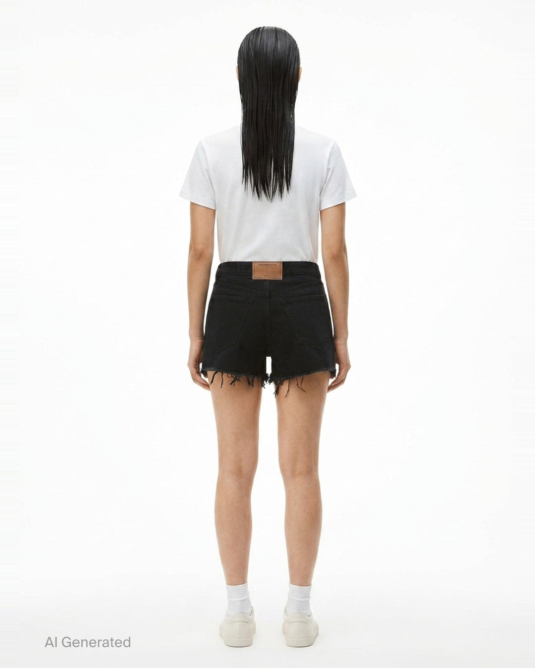 Relaxed Hotfix Logo Shorts | Alexander Wang | Club21 - back