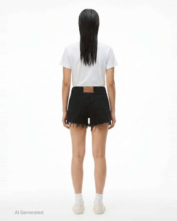 Relaxed Hotfix Logo Shorts | Alexander Wang | Club21 - back
