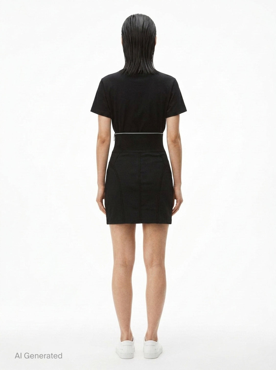 Ribbed High Waisted Mini Skirt | Alexander Wang | Club21 - back