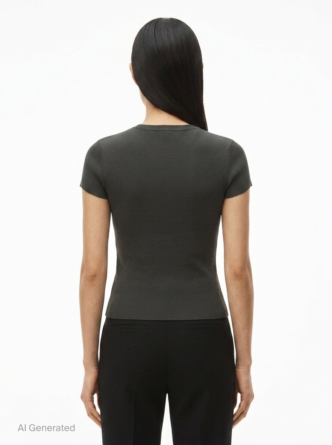 Short Sleeve Crewneck Top | Alexander Wang | Club21 - back