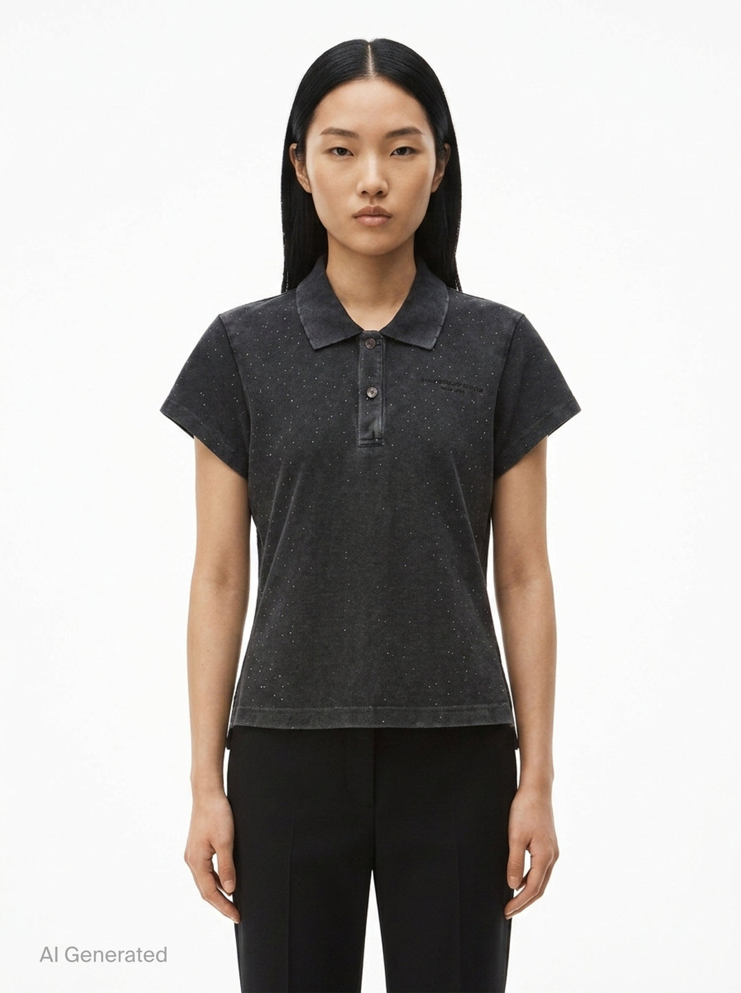 Shrunken Polo Tee | Alexander Wang | Club21 - front