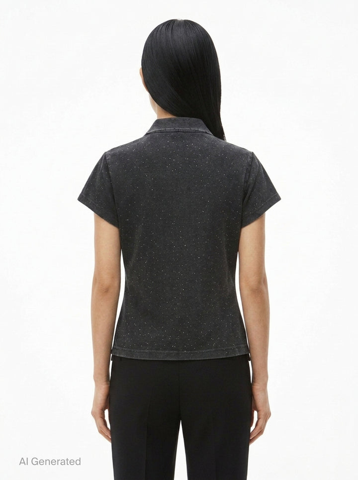Shrunken Polo Tee | Alexander Wang | Club21 - back