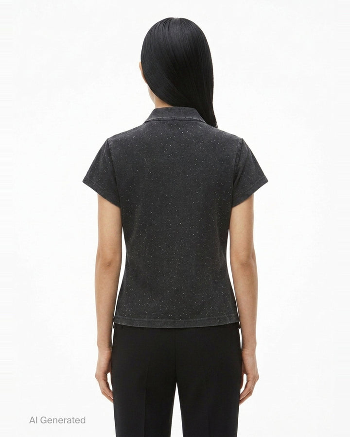 Shrunken Polo Tee | Alexander Wang | Club21 - back
