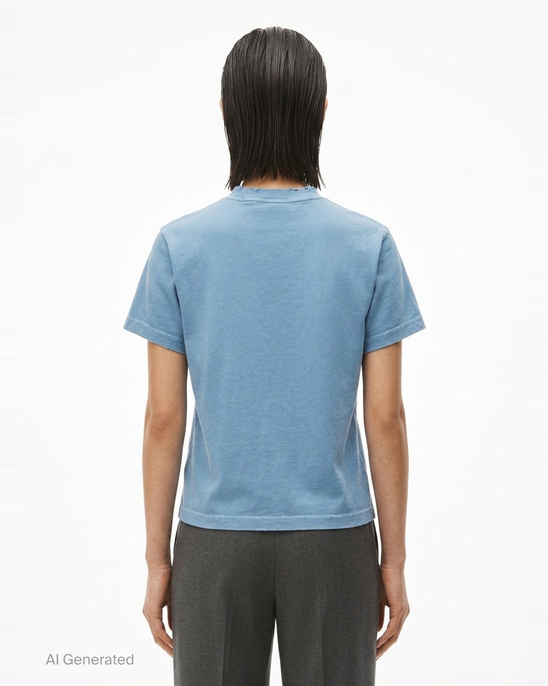 Shrunken Short Sleeve Logo Tee | Alexander Wang | Club21 - back