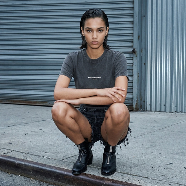 Shrunken Short Sleeve Logo Tee | Alexander Wang | Club21 - lifestyle