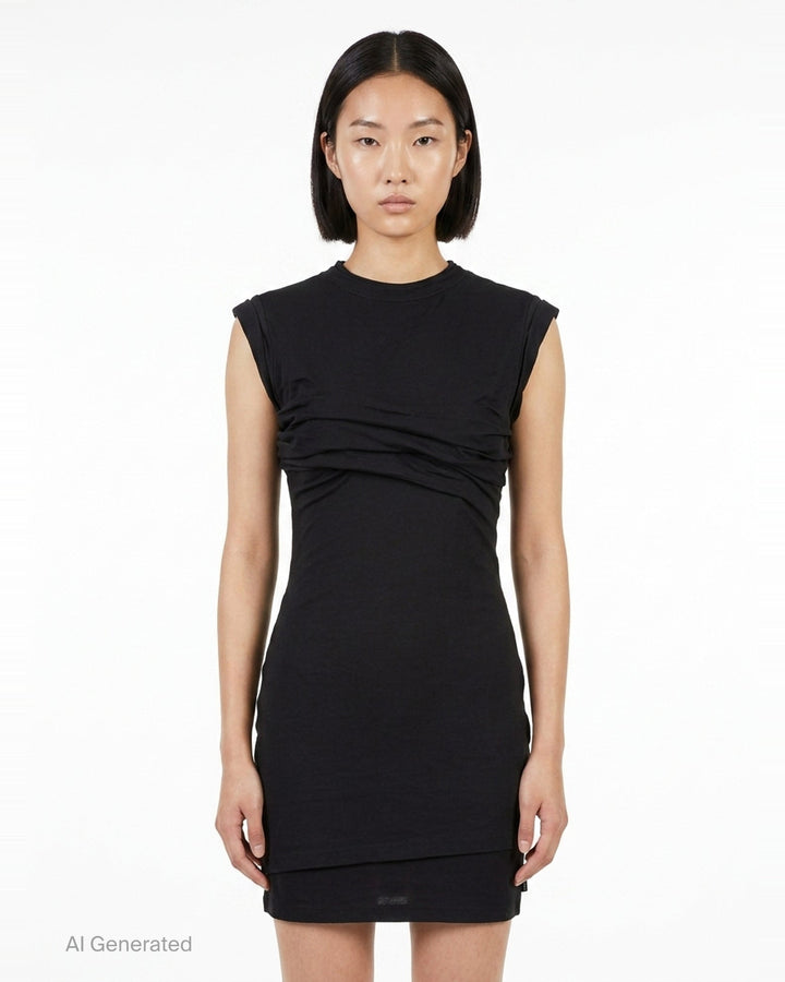 Twisted Bust Layered Mini Dress | Alexander Wang | Club21 - front