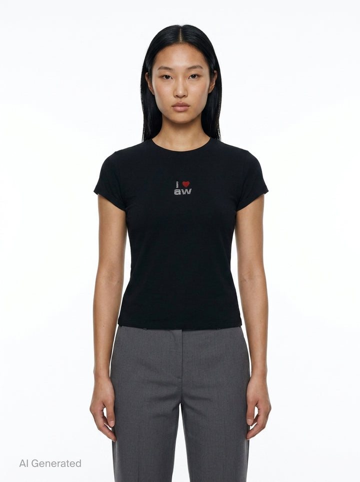 Valentines Graphic Short Sleeve Tee | Alexander Wang | Club21 - front