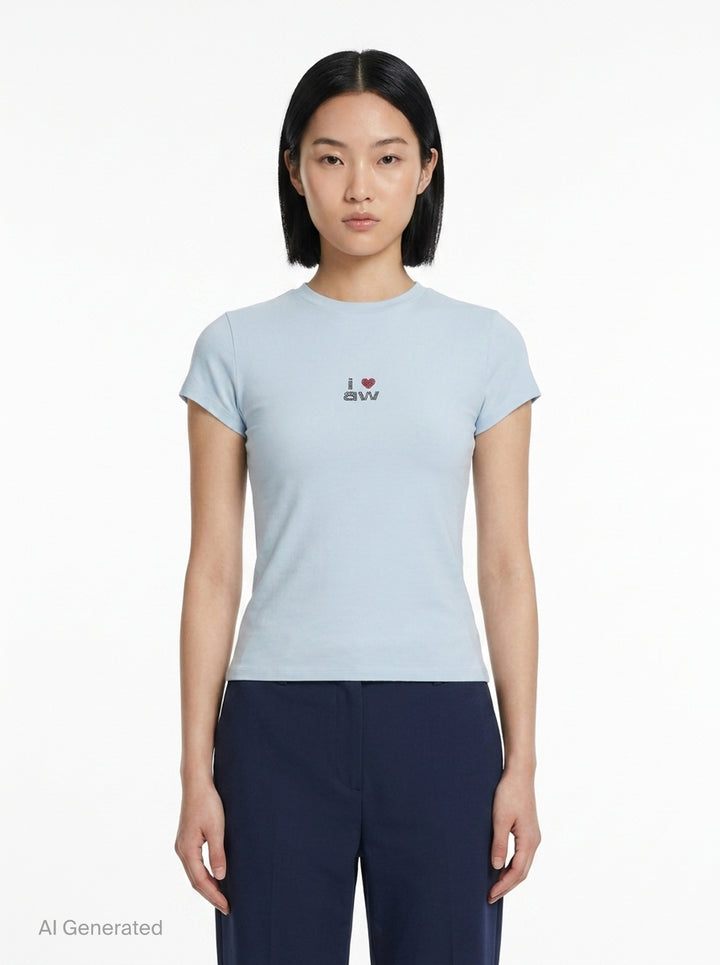 Valentines Graphic Short Sleeve Tee | Alexander Wang | Club21 - front