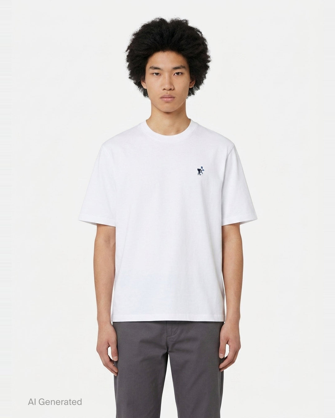 Ami de Coeur Embroidery Tee | AMI Alexandre Mattiussi | Club21 - front