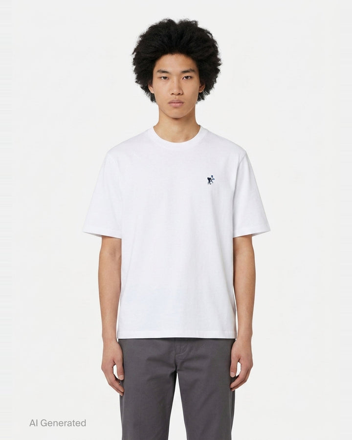 Ami de Coeur Embroidery Tee | AMI Alexandre Mattiussi | Club21 - front