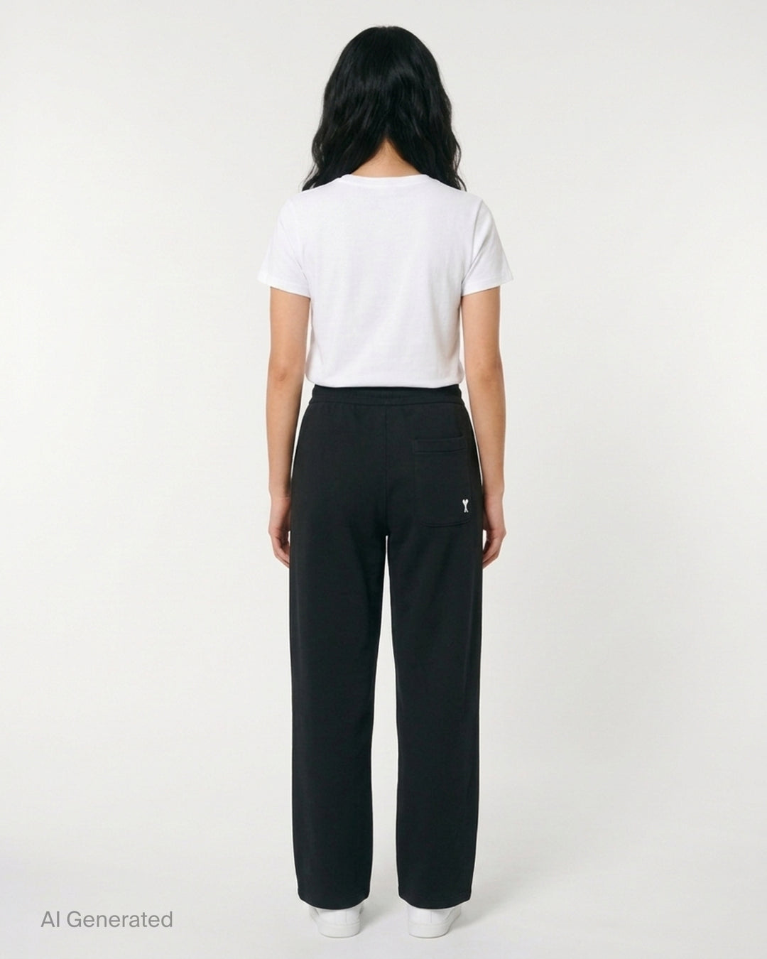 Black Drawstring Sweatpants | AMI | Club21 - back