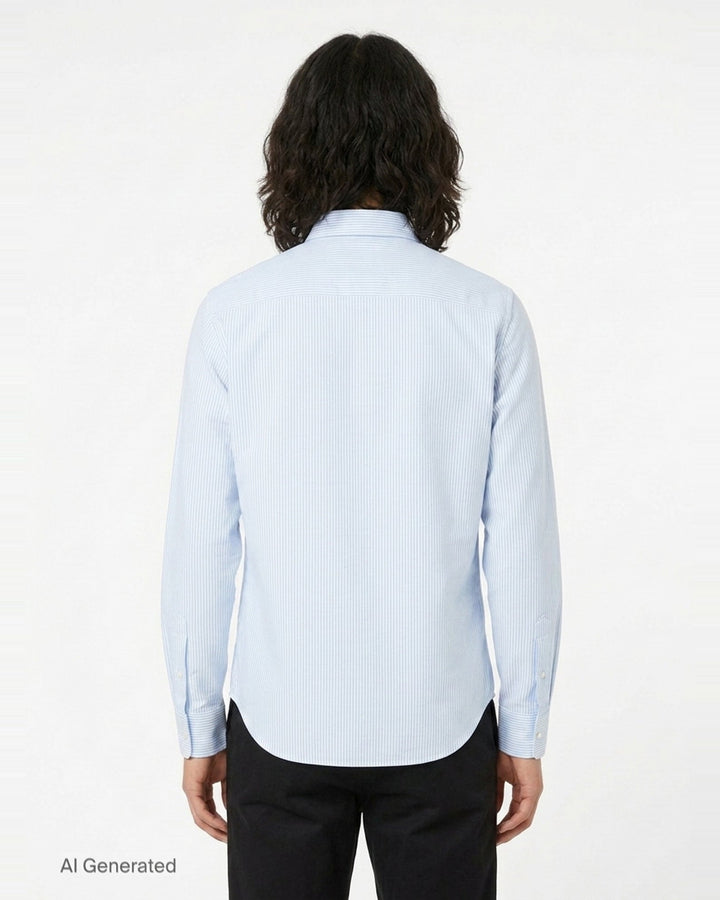 Classic Long Sleeve Button-Down Shirt | AMI Alexandre Mattiussi | Club21 - back