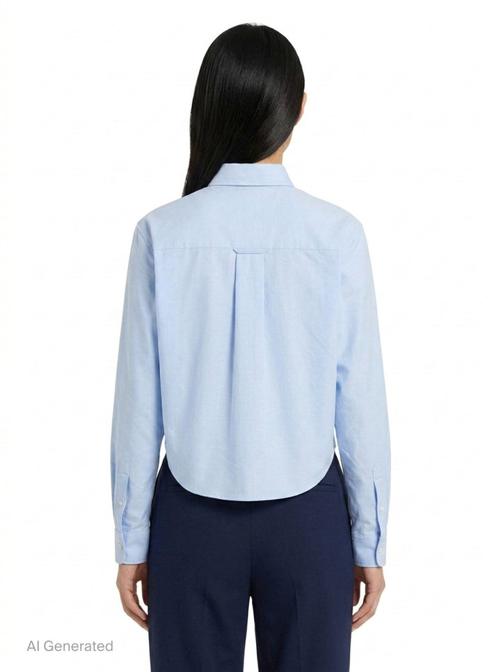 Cropped Classic Fit Shirt | AMI | Club21 - back