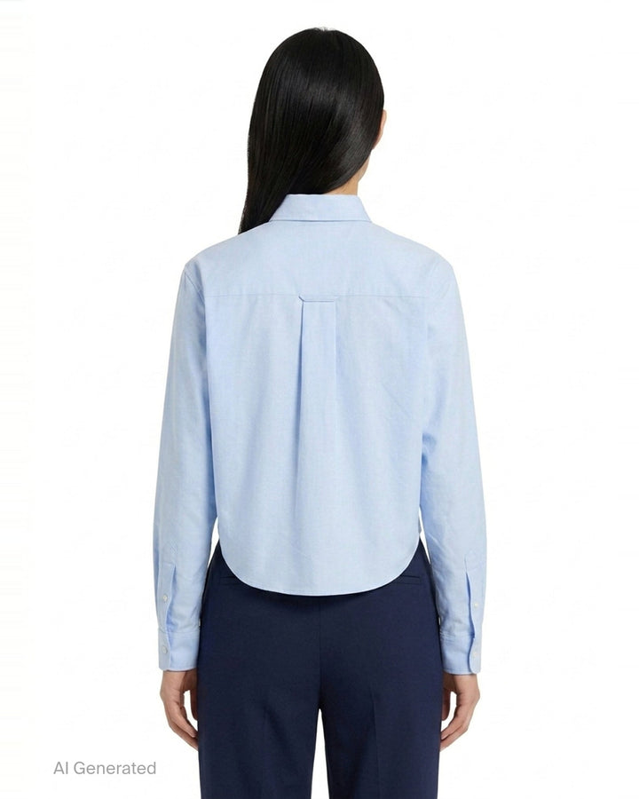 Cropped Classic Fit Shirt | AMI | Club21 - back