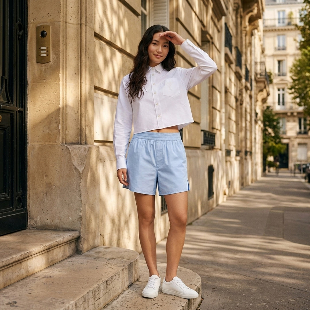 Cropped Classic Fit Shirt | AMI | Club21 - lifestyle