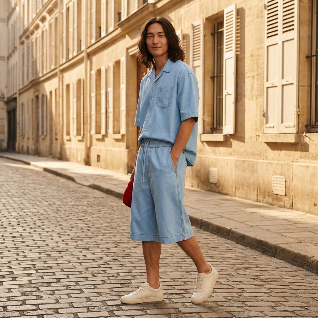 Elasticated Wide-Leg Bermuda Shorts | AMI | Club21 - lifestyle