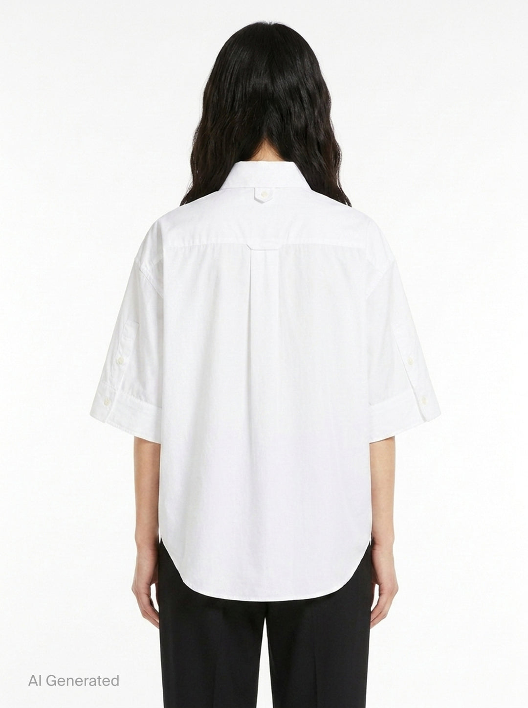 Embossed Short Sleeve Shirt | AMI | Club21 - back
