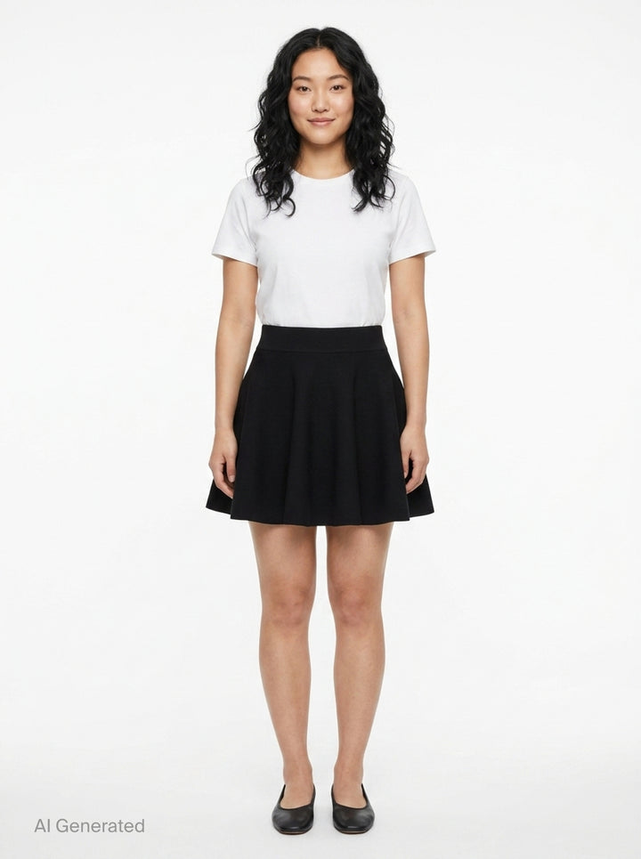 Godet Short Skirt | AMI | Club21 - front