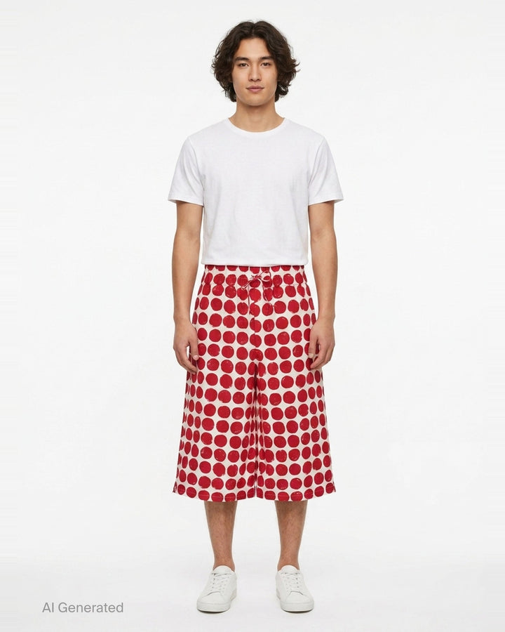 Large Polka Dot Bermuda Shorts | AMI | Club21 - front