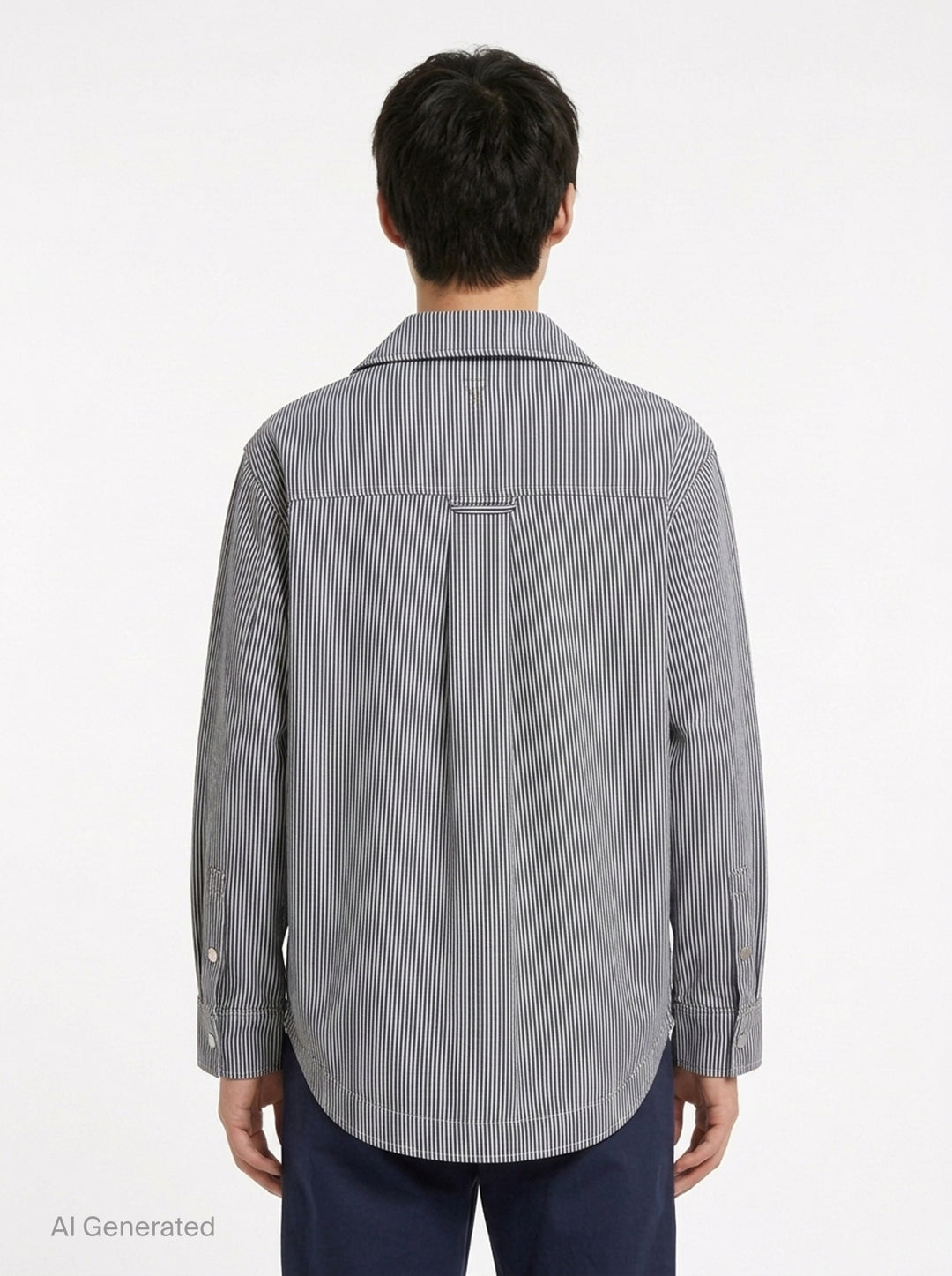 Long Sleeve Saharienne Overshirt | AMI Alexandre Mattiussi | Club21 - back