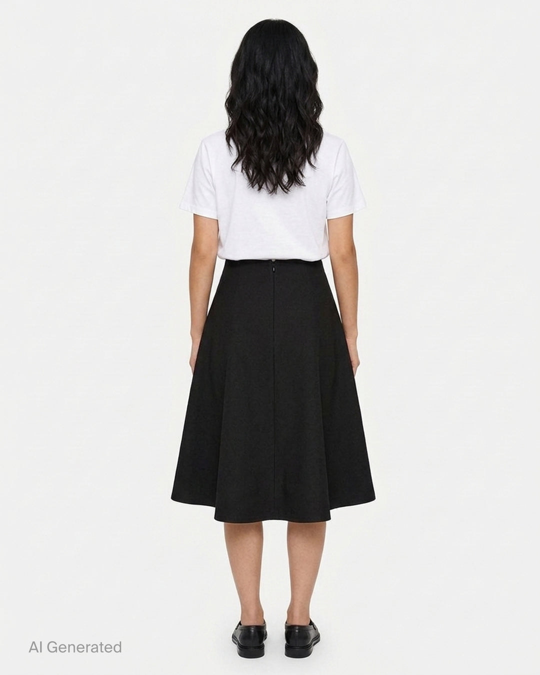 Midi Godet Skirt | AMI | Club21 - back