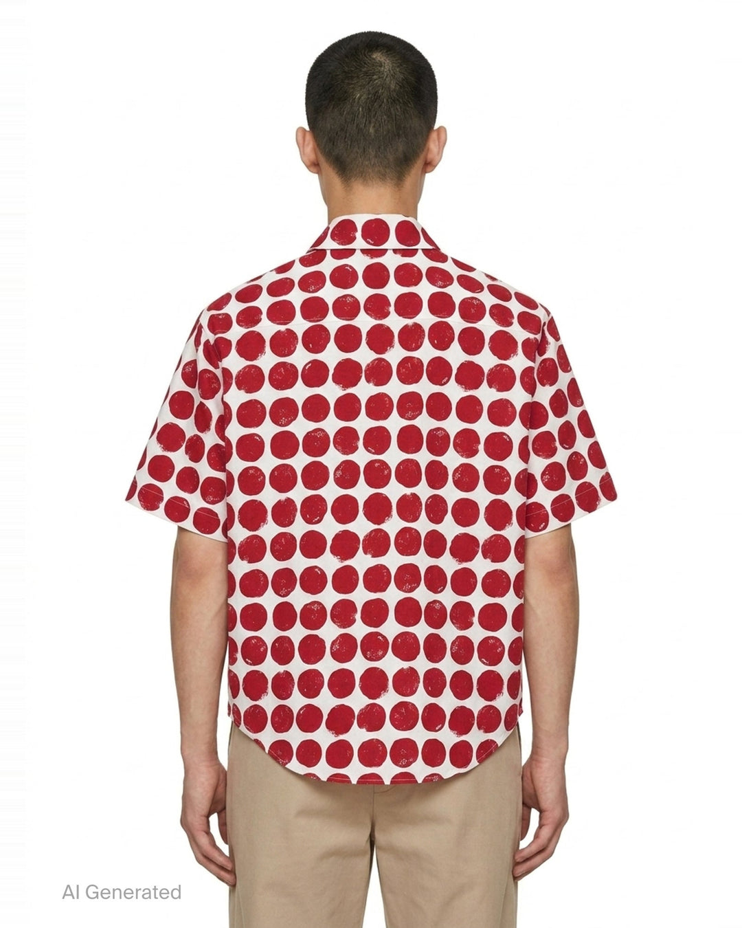 Polka Dot Boxy Short Sleeve Shirt | AMI Alexandre Mattiussi | Club21 - back