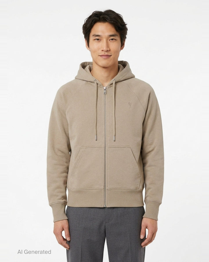 Zipped Hoodie | AMI Alexandre Mattiussi | Club21 - front