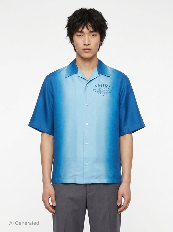 Arts District Short Sleeve Camp Shirt | Amiri | Club21 - front