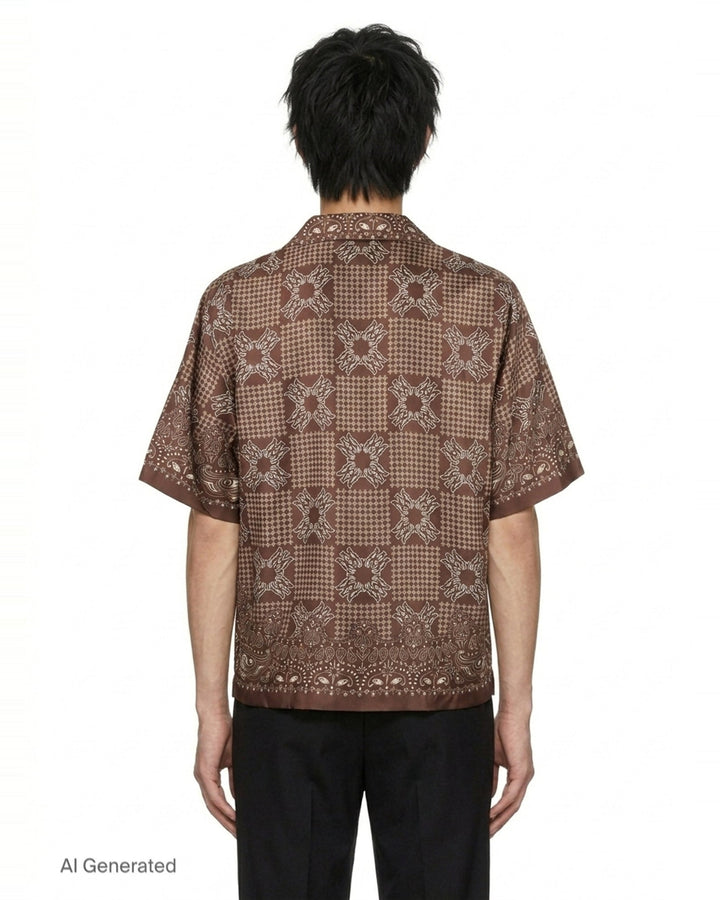 Bandana Print Short Sleeve Shirt | Amiri | Club21 - back