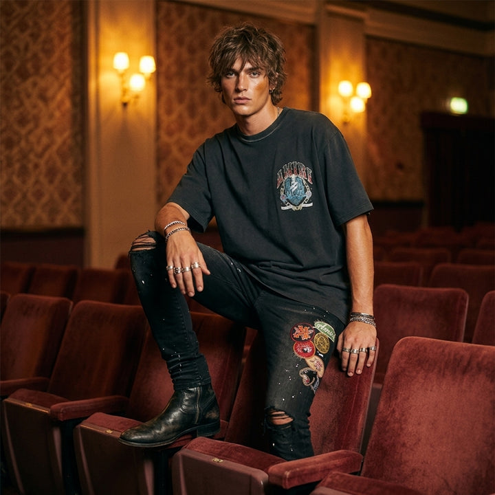 Crystal Hollywood Oversized Tee | Amiri | Club21 - lifestyle