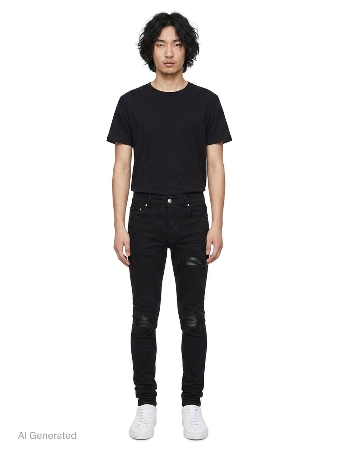 MX1 Distressed Skinny Jeans | AMIRI | Club21 - front
