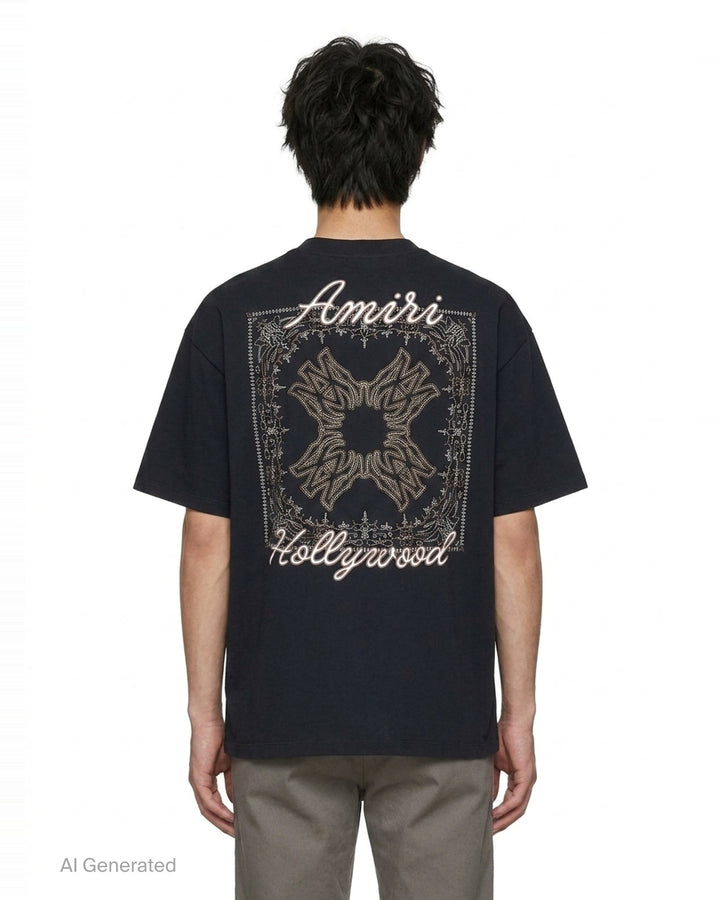 Quad Bandana Oversized Tee | Amiri | Club21 - back