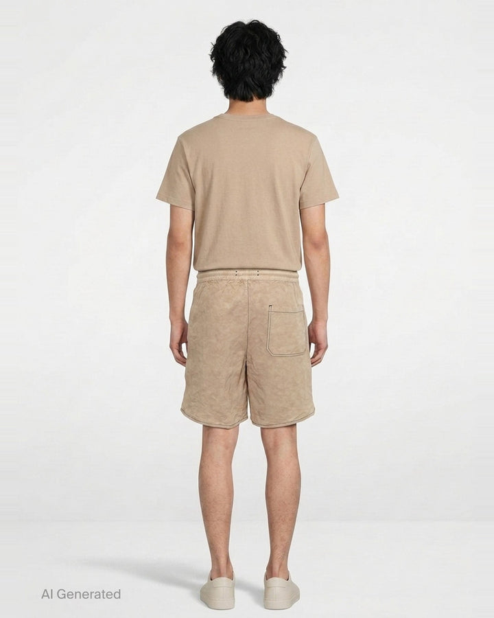 Script Linen Garment-Dyed Shorts | Amiri | Club21 - back