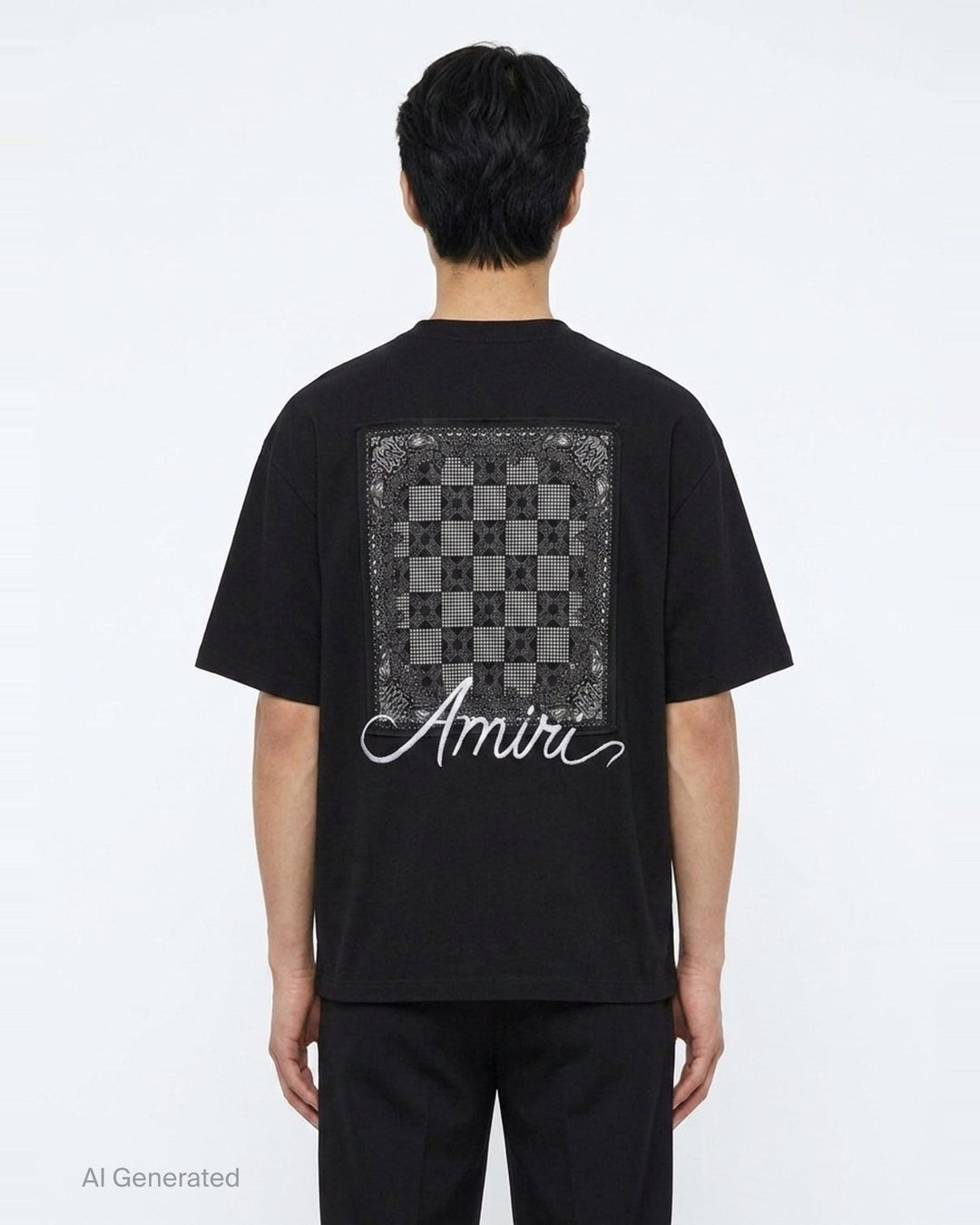 Script Logo Oversized Tee | Amiri | Club21 - back